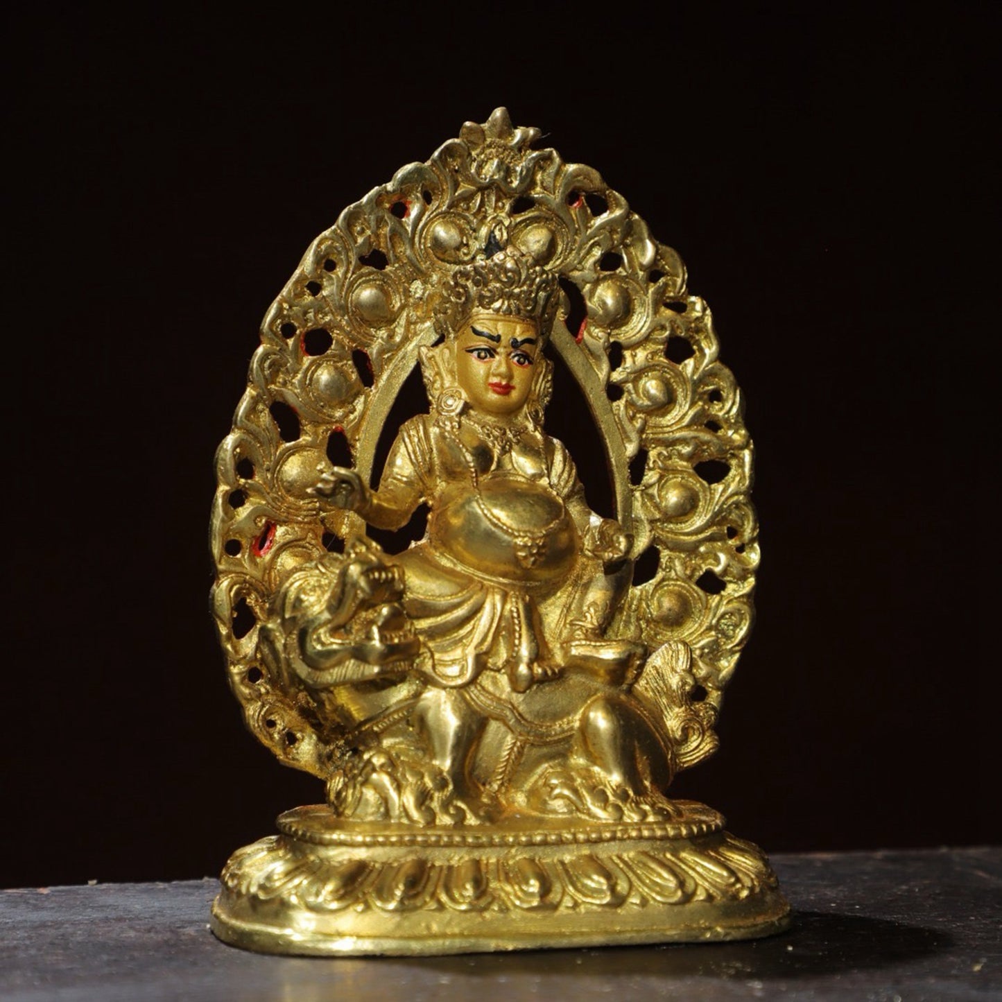 Bronze painted [Treasure Heavenly King] Buddha statue