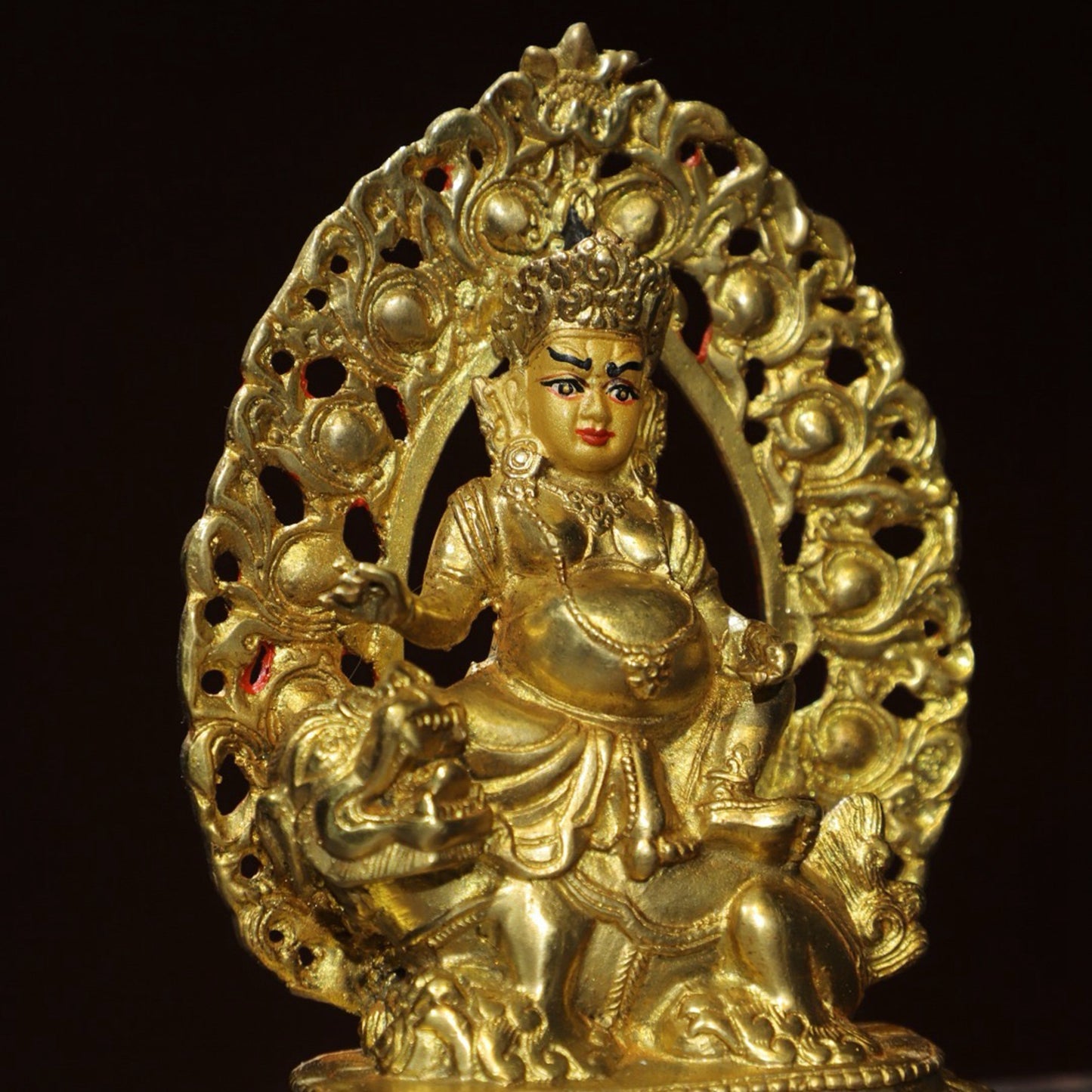 Bronze painted [Treasure Heavenly King] Buddha statue