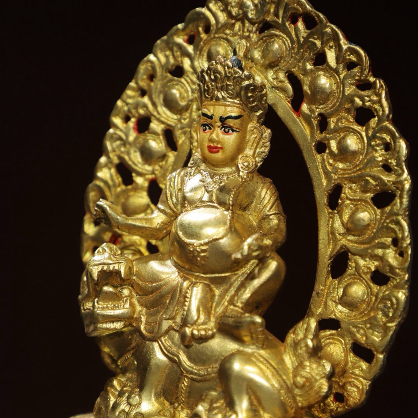 Bronze painted [Treasure Heavenly King] Buddha statue