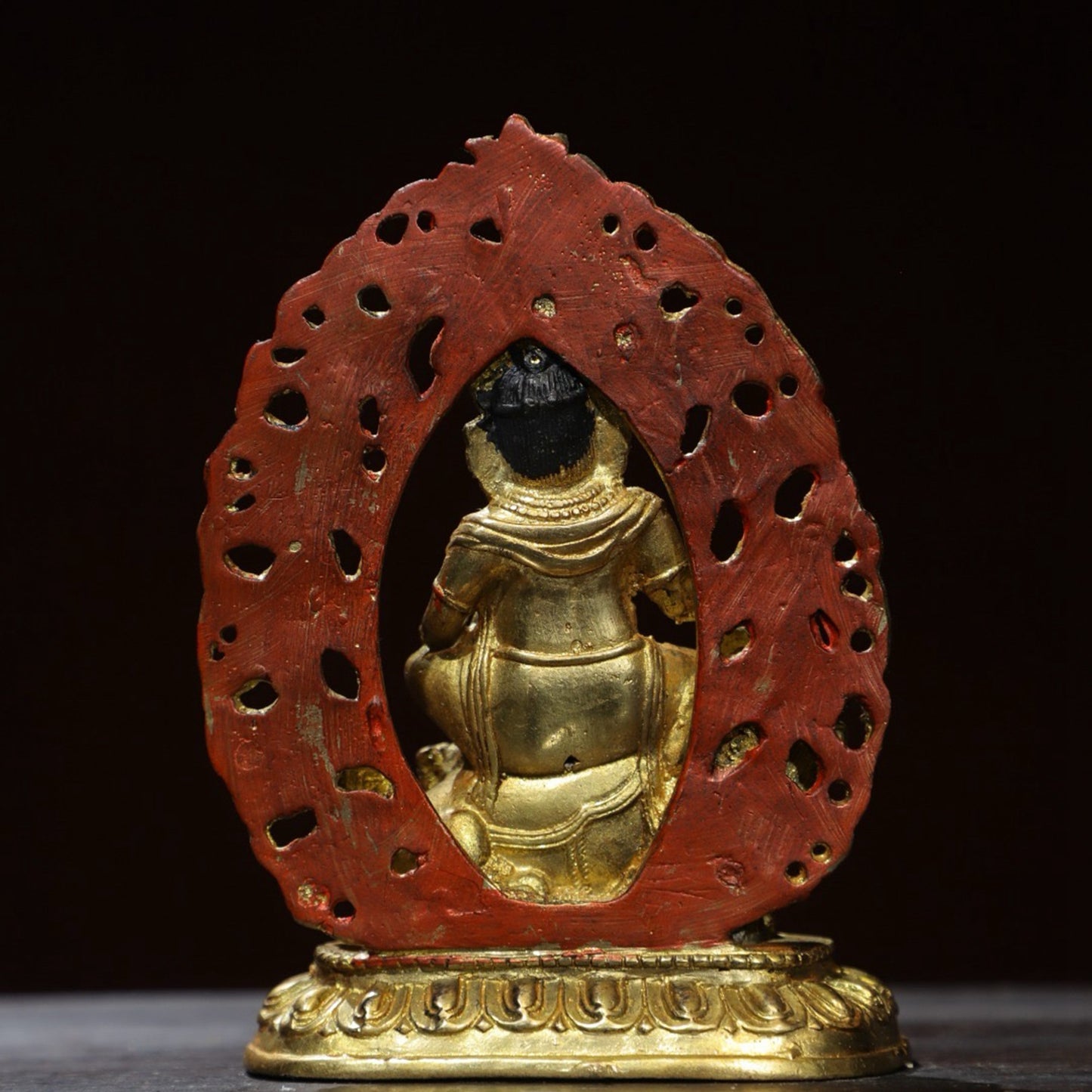 Bronze painted [Treasure Heavenly King] Buddha statue