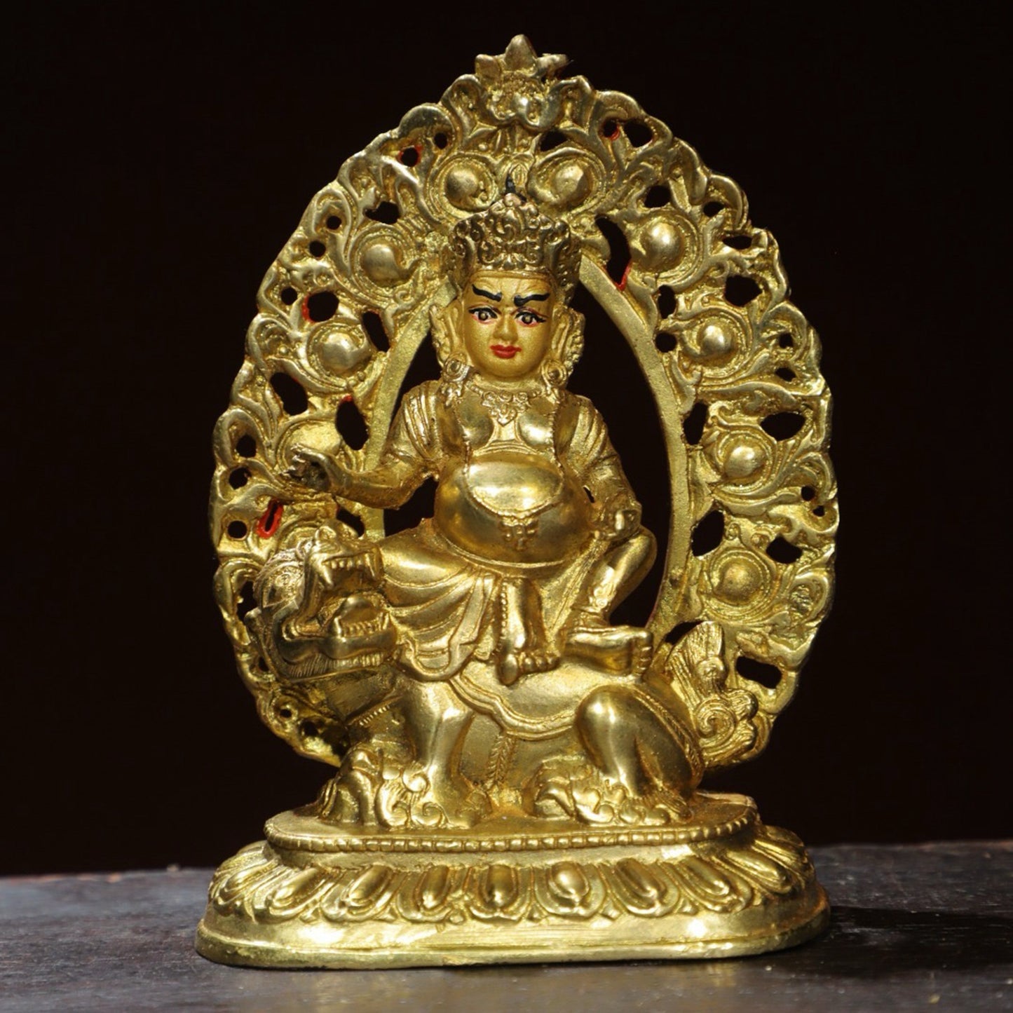 Bronze painted [Treasure Heavenly King] Buddha statue