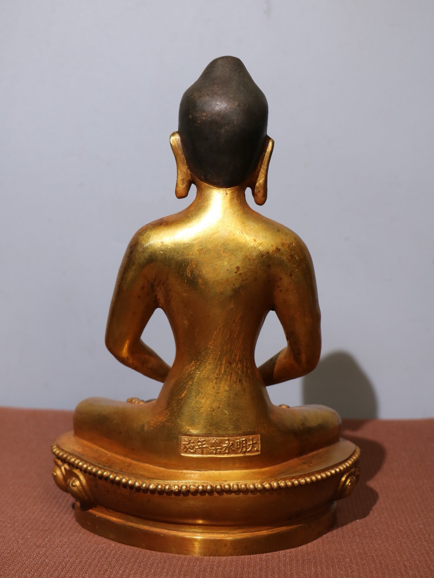 Chinese antique pure copper statue of Shakyamuni Buddha