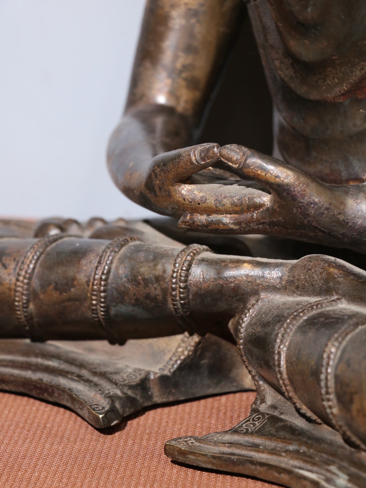 Chinese antique pure copper statue of Shakyamuni Buddha