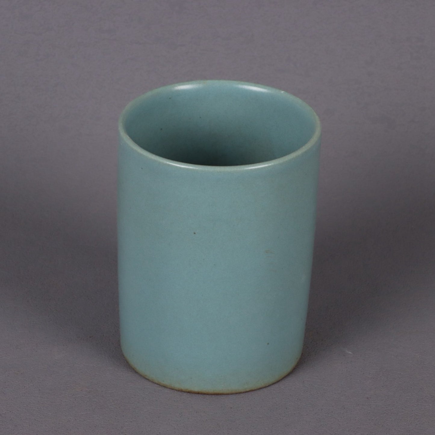 Lake blue glazed small pen holder