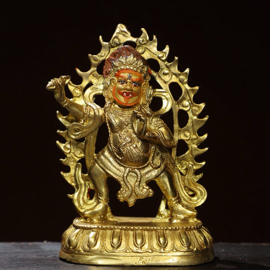 Bronze painted [Diamond Hand] Buddha statue