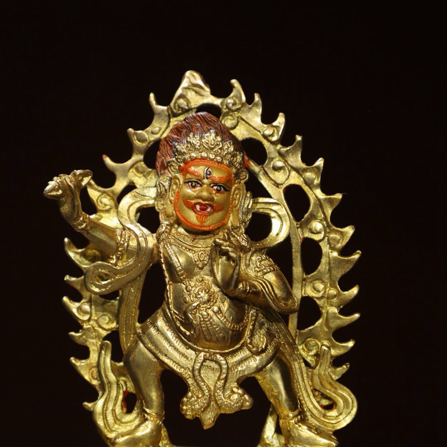 Bronze painted [Diamond Hand] Buddha statue