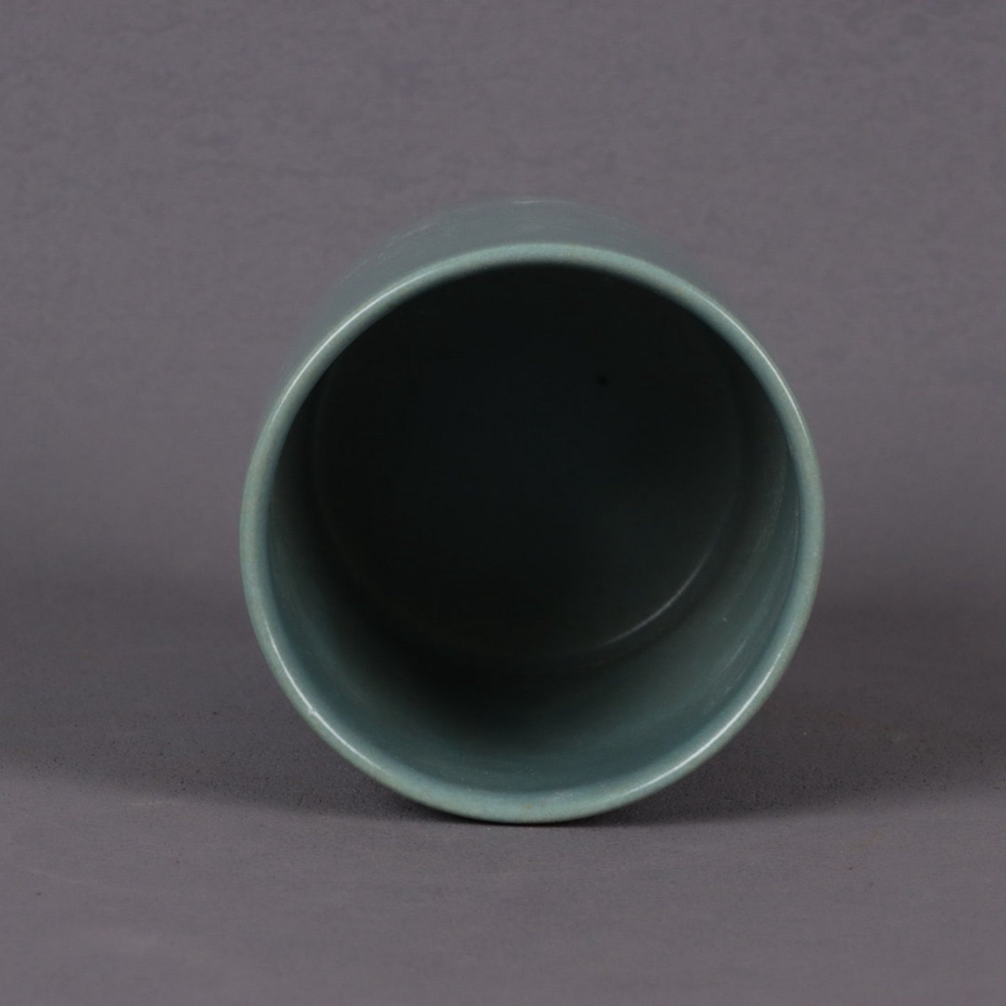Lake blue glazed small pen holder
