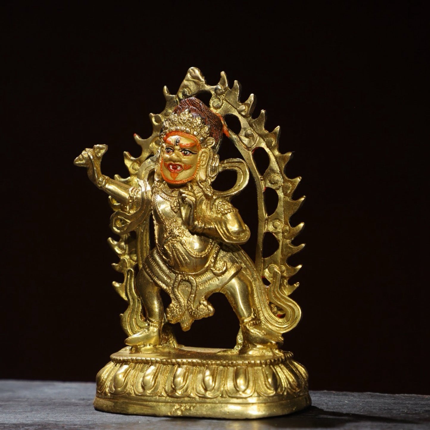 Bronze painted [Diamond Hand] Buddha statue