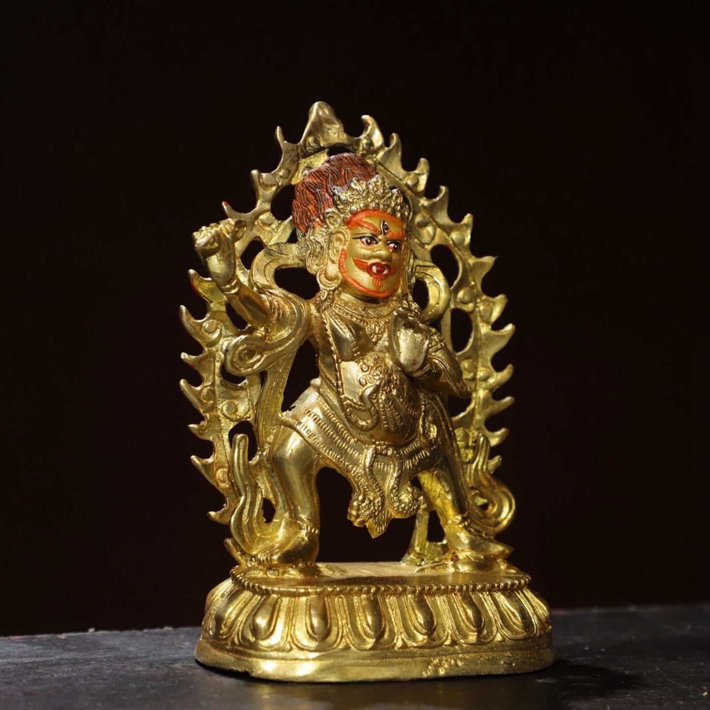 Bronze painted [Diamond Hand] Buddha statue