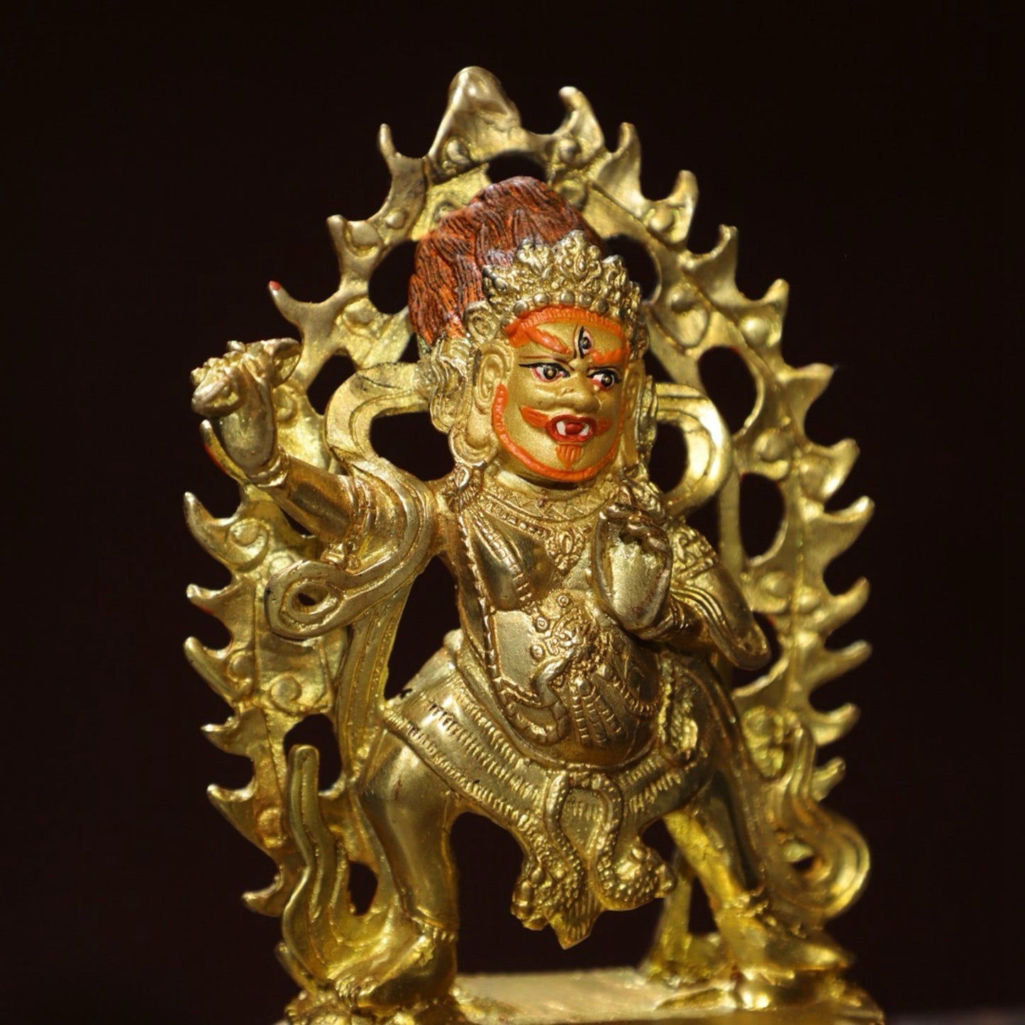 Bronze painted [Diamond Hand] Buddha statue