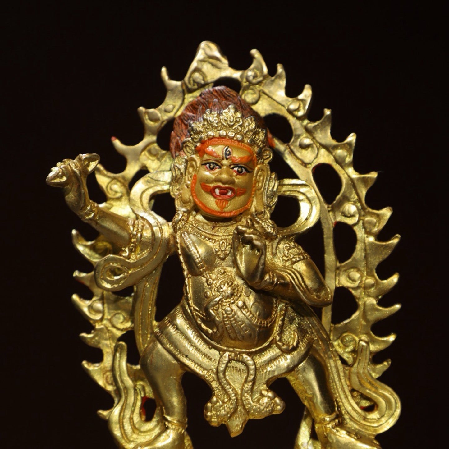 Bronze painted [Diamond Hand] Buddha statue