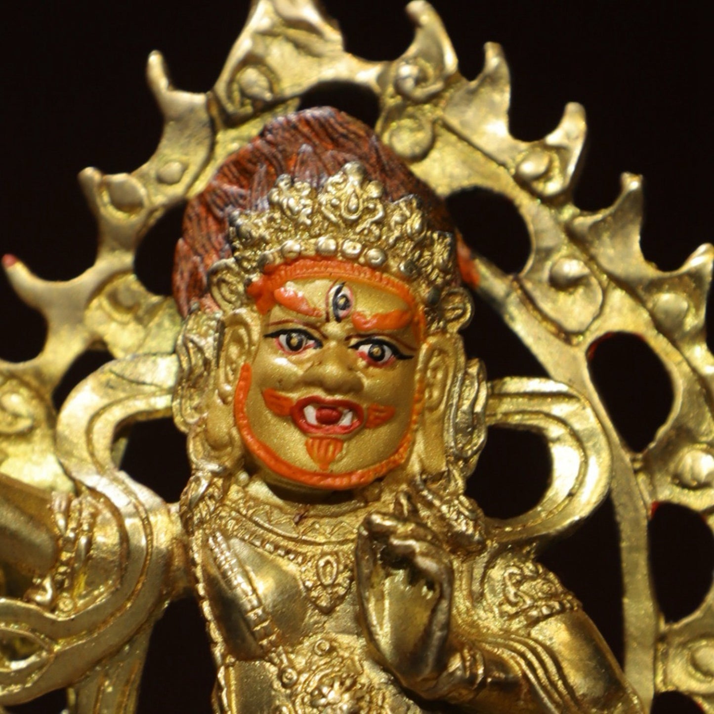 Bronze painted [Diamond Hand] Buddha statue