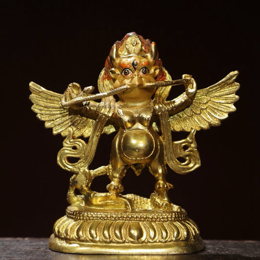 Bronze painted [Dapeng Bird] Buddha statue