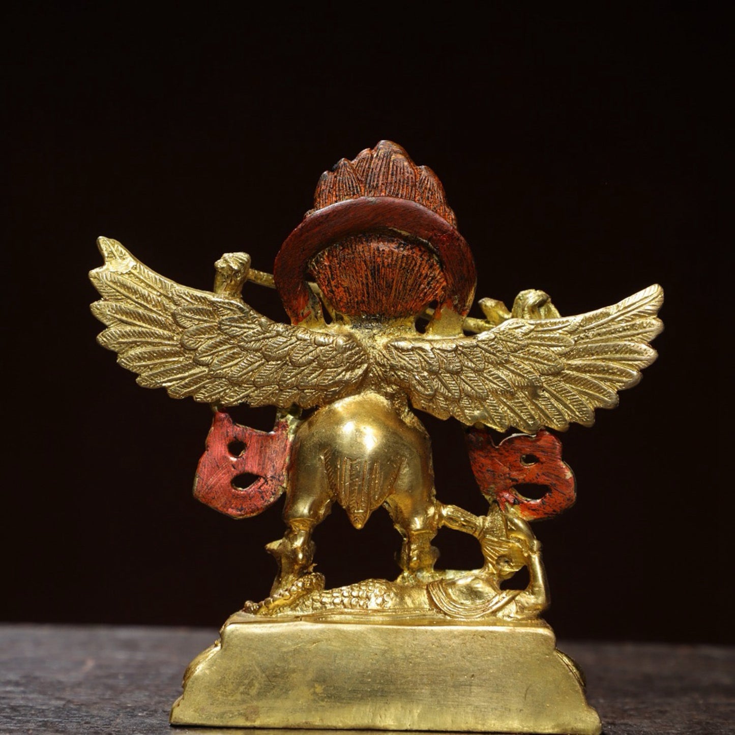 Bronze painted [Dapeng Bird] Buddha statue
