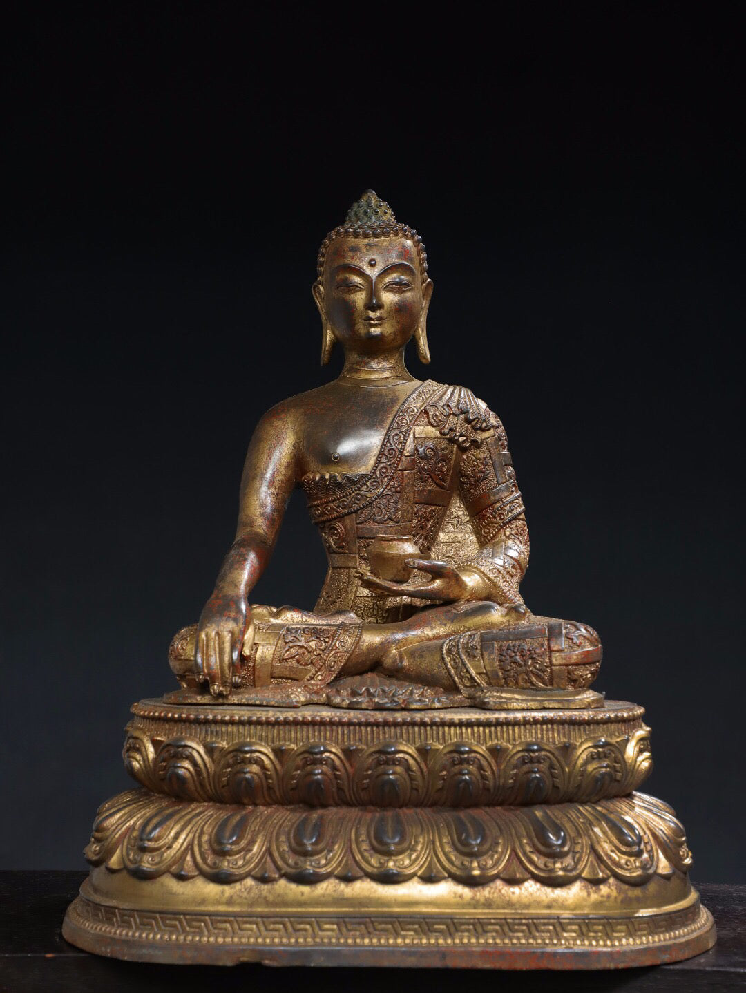 Chinese antique statue of Amitabha Buddha