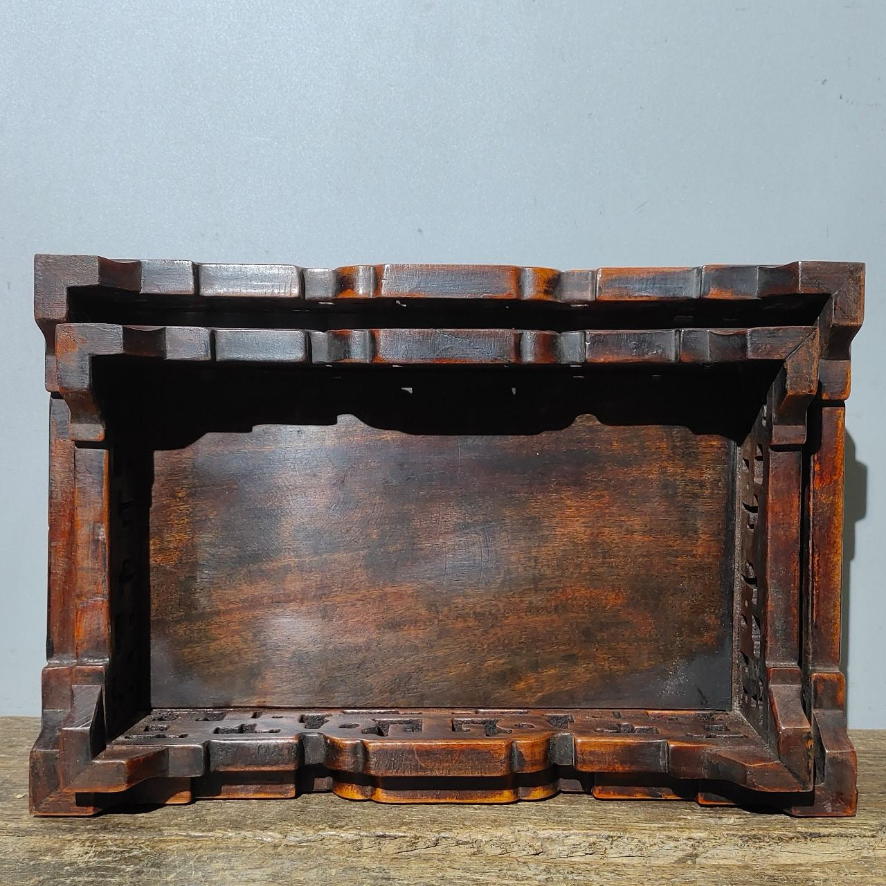 Chinese antique rosewood carved vase base