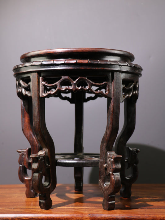 Chinese antique sandalwood phoenix flower table