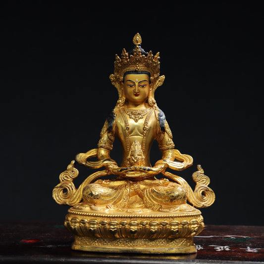 Chinese Antique Longevity Buddha Statue