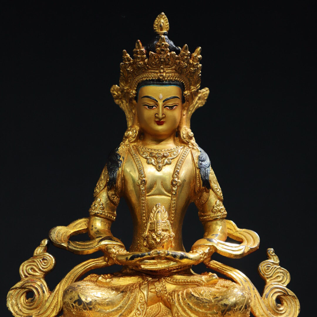 Chinese Antique Longevity Buddha Statue
