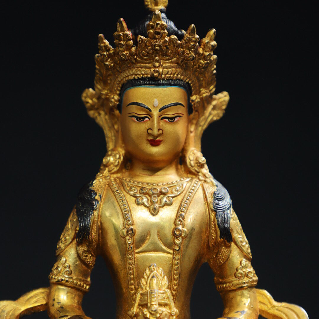 Chinese Antique Longevity Buddha Statue