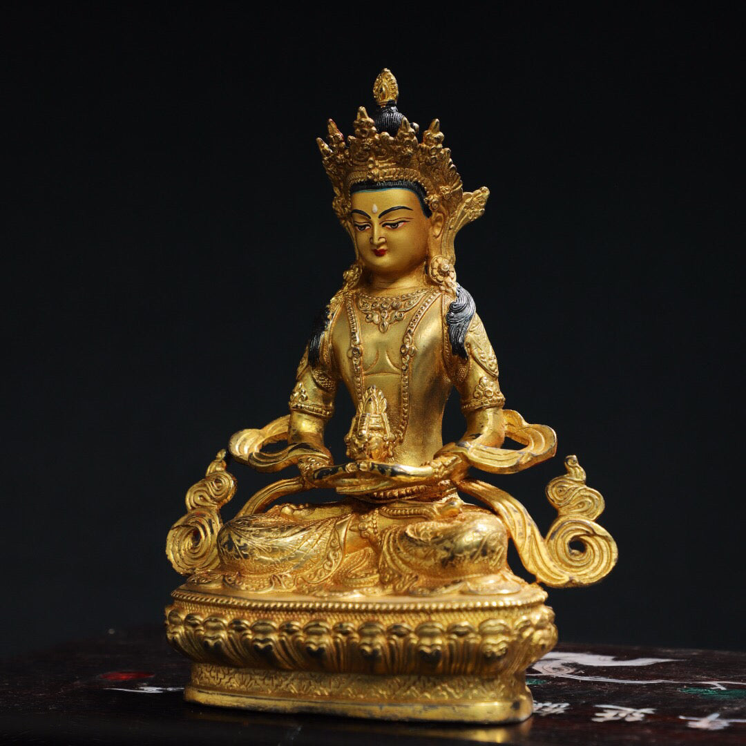 Chinese Antique Longevity Buddha Statue