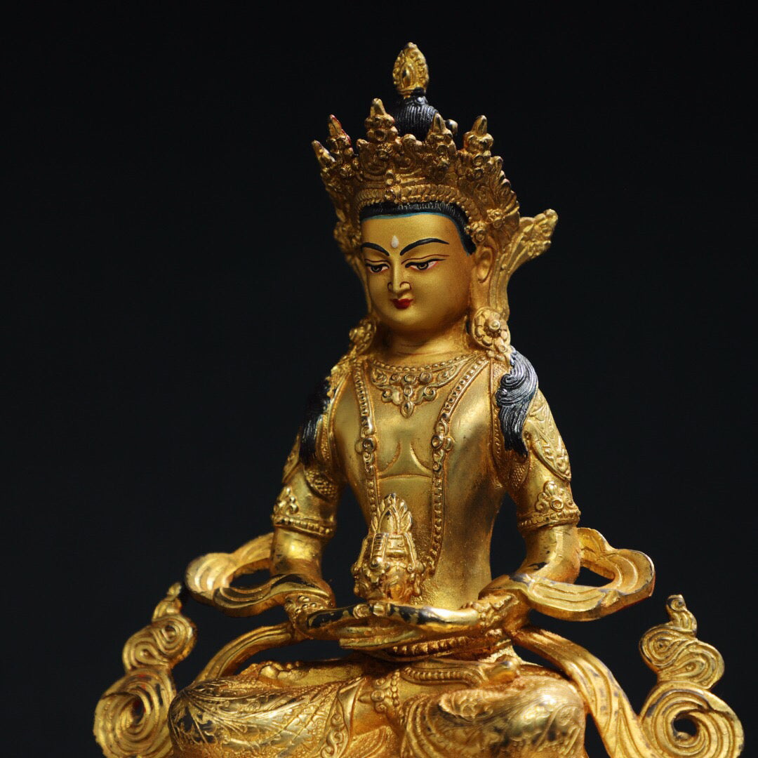 Chinese Antique Longevity Buddha Statue