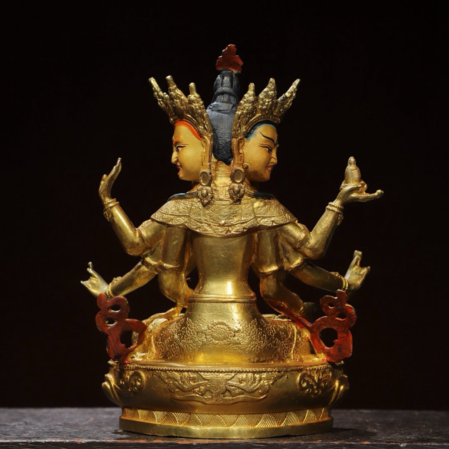 Bronze painted statue of the Holy Mother of Buddha