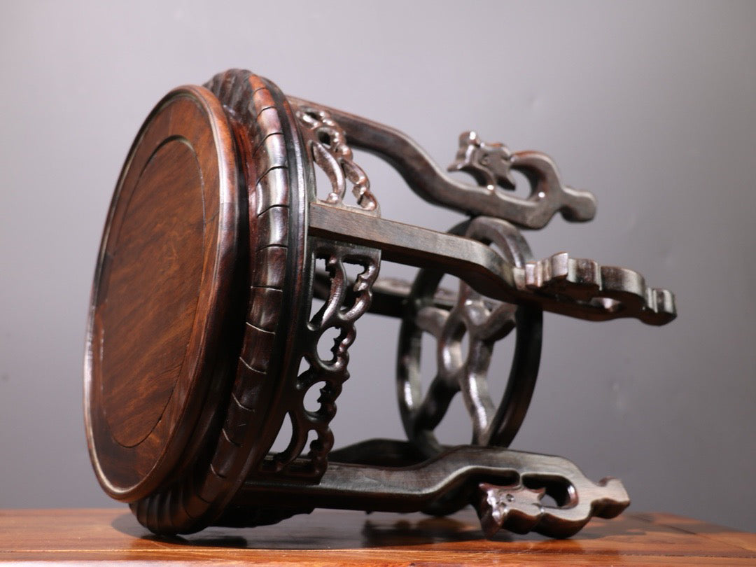 Chinese antique sandalwood phoenix flower table