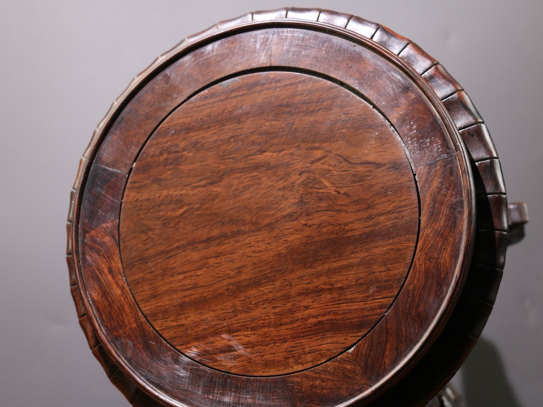 Chinese antique sandalwood phoenix flower table