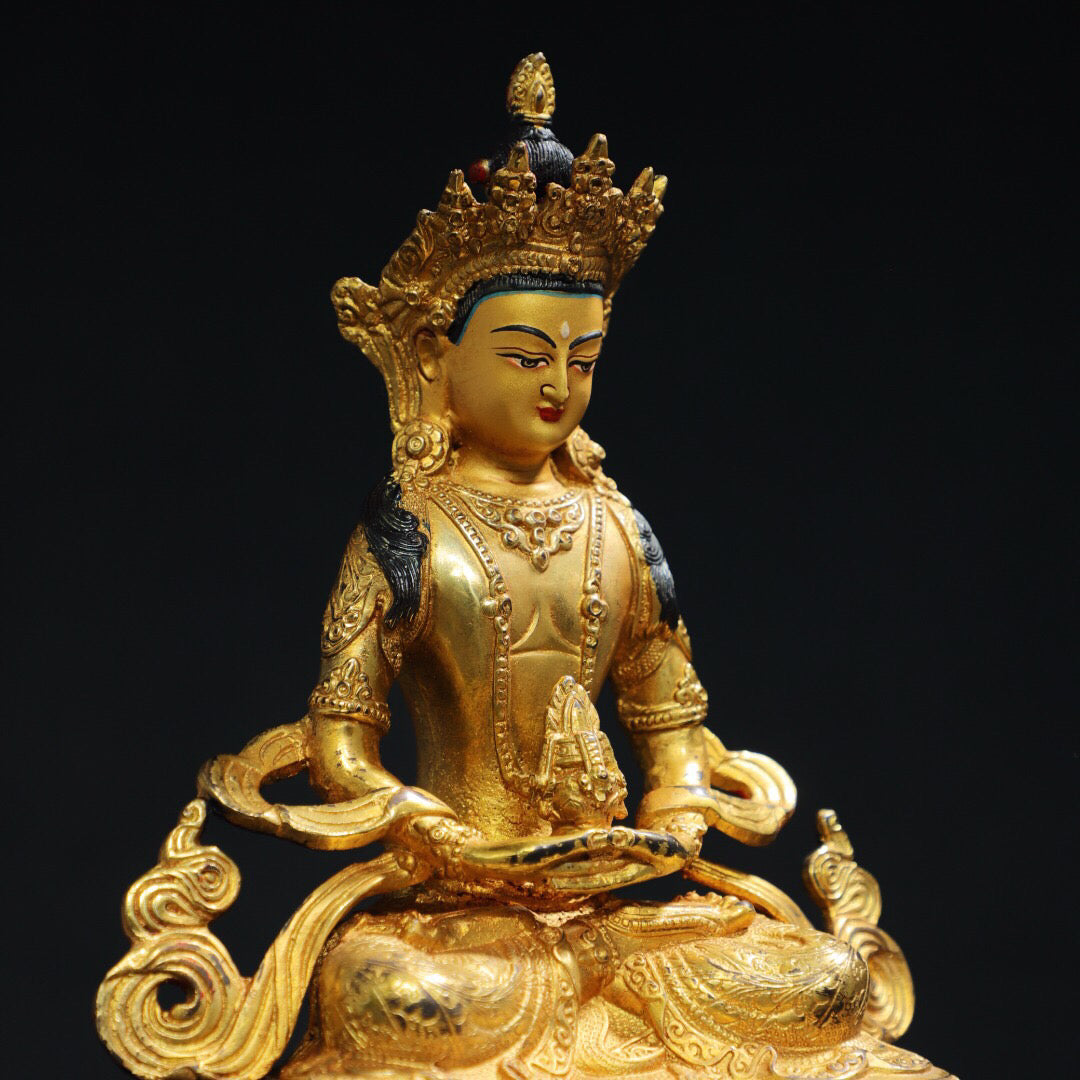 Chinese Antique Longevity Buddha Statue
