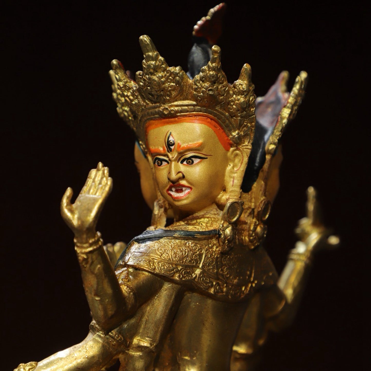Bronze painted statue of the Holy Mother of Buddha