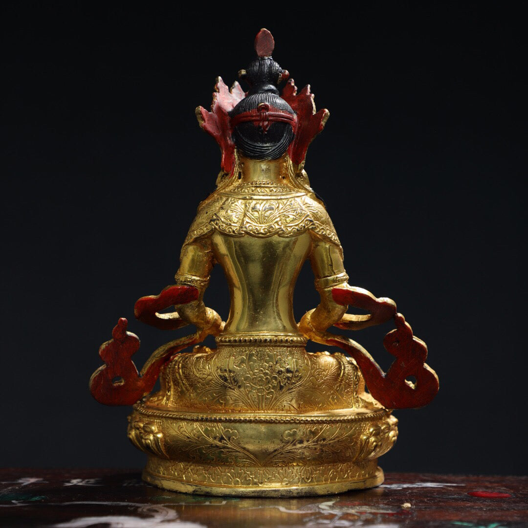 Chinese Antique Longevity Buddha Statue