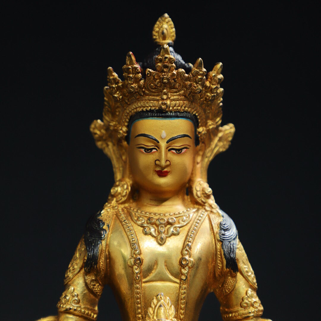 Chinese Antique Longevity Buddha Statue