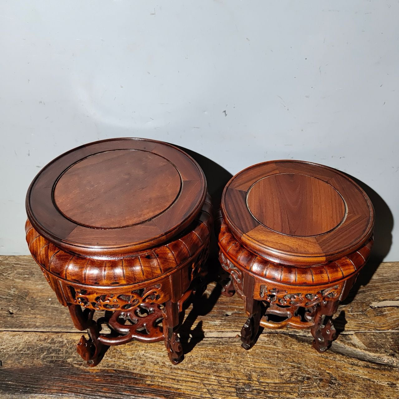 Chinese antique rosewood phoenix flower table
