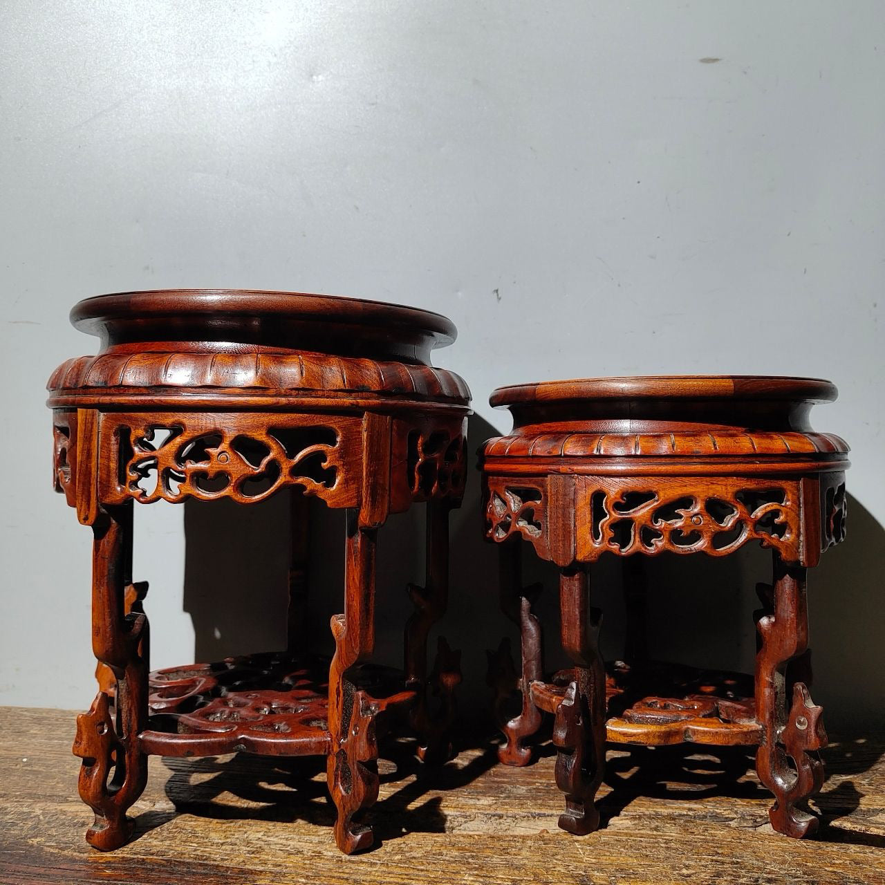 Chinese antique rosewood phoenix flower table