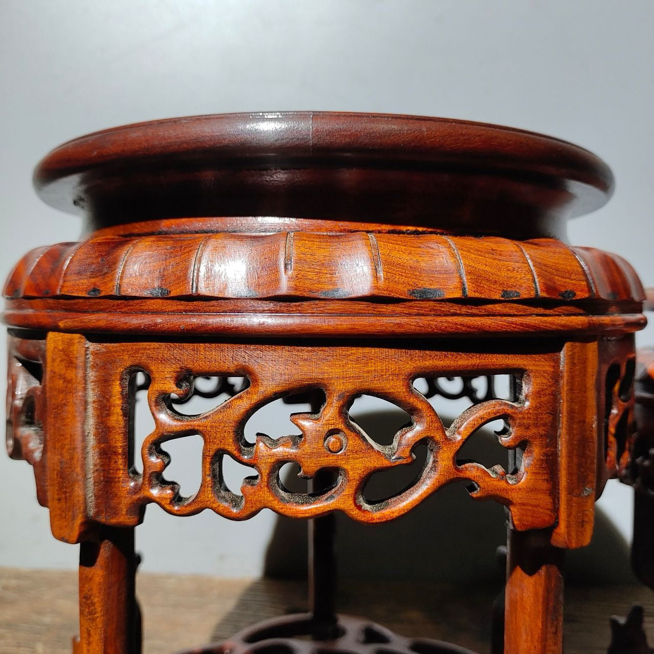 Chinese antique rosewood phoenix flower table