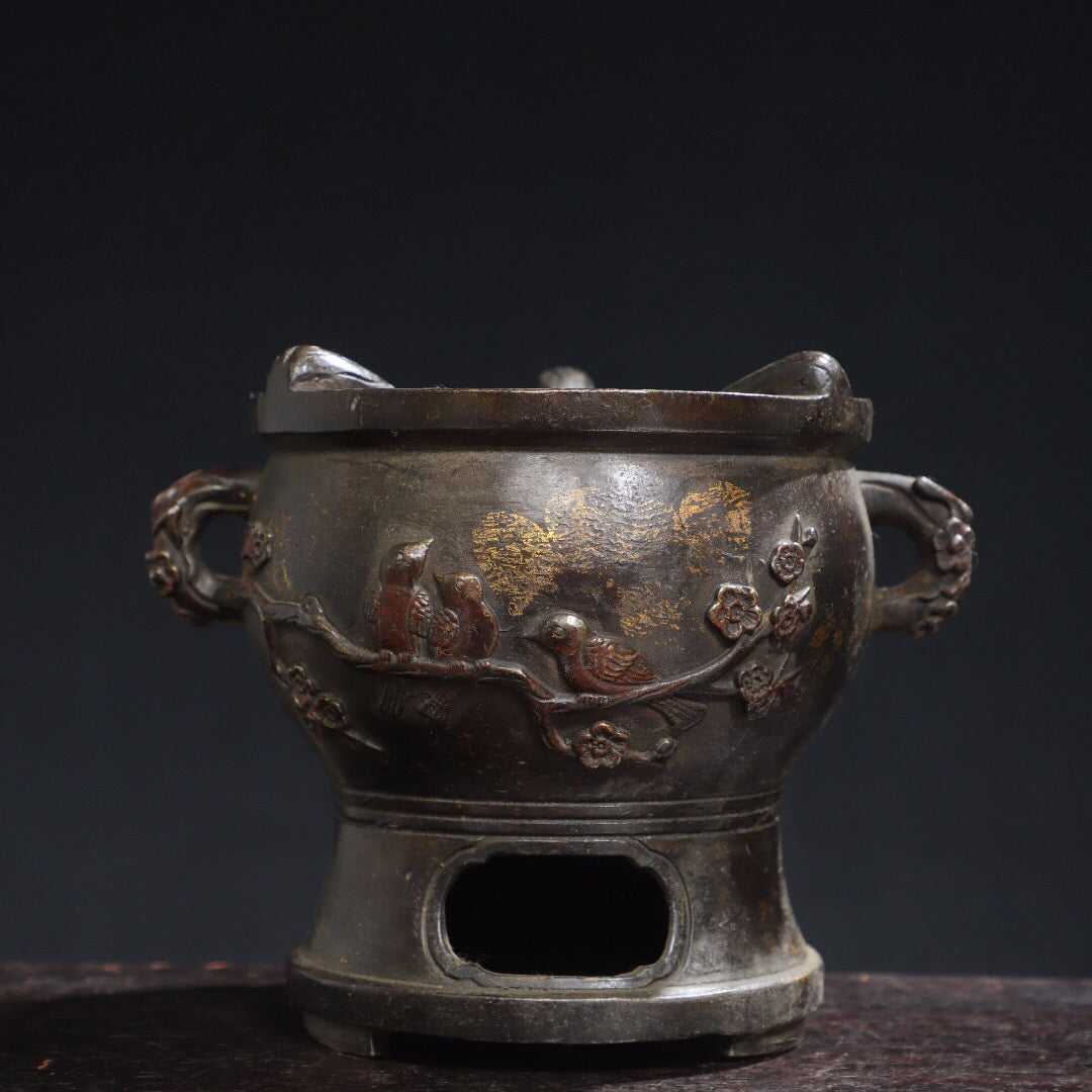 Chinese Antique [Joyful Eyebrow] Charcoal Stove