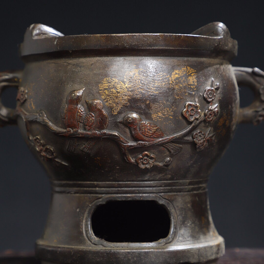 Chinese Antique [Joyful Eyebrow] Charcoal Stove