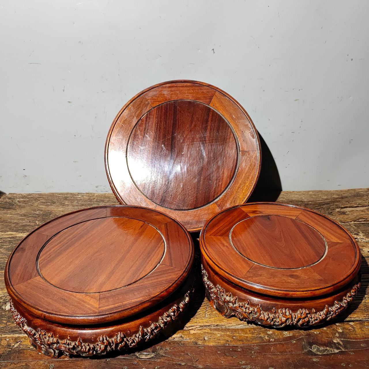 Chinese antique rosewood phoenix flower table
