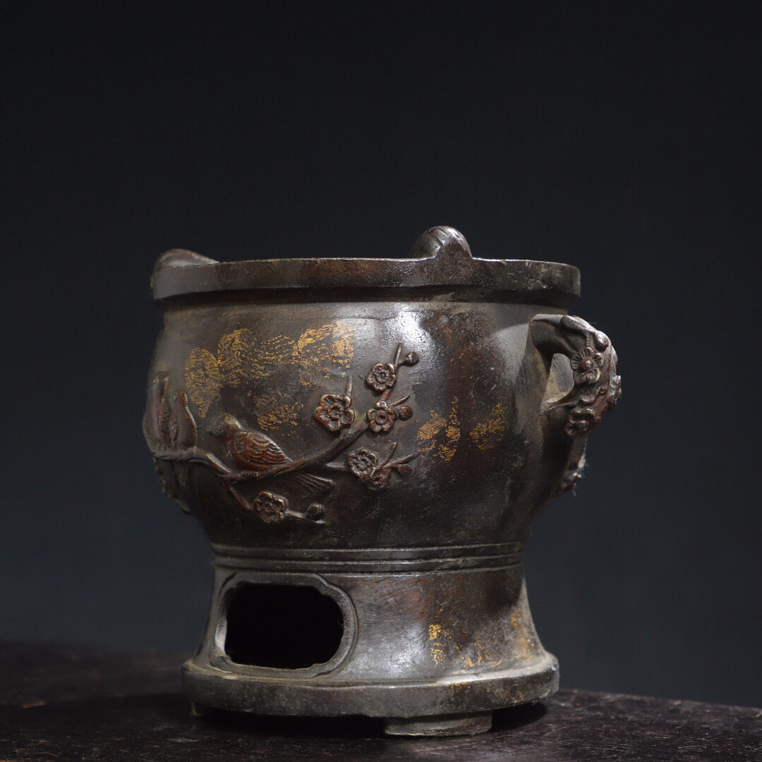 Chinese Antique [Joyful Eyebrow] Charcoal Stove