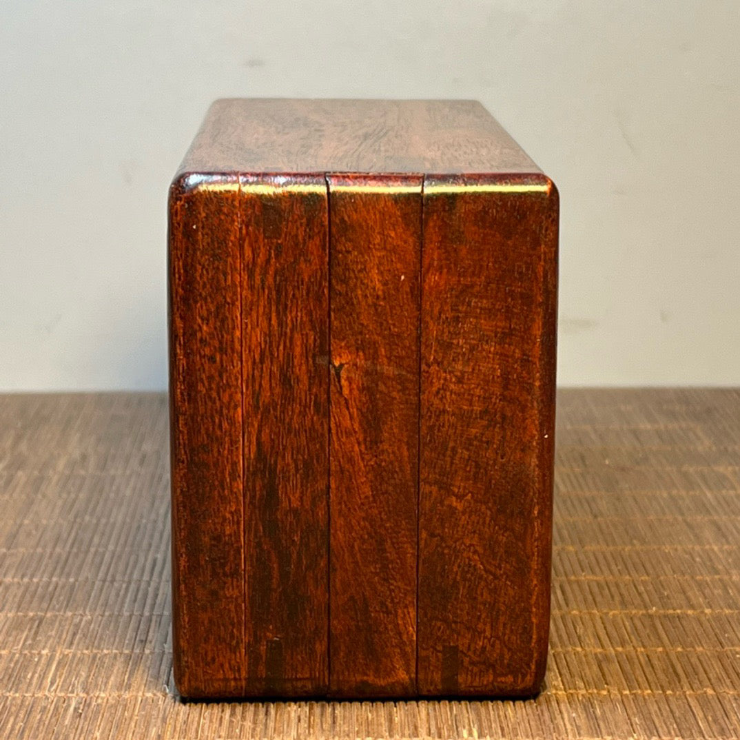 Chinese antique rosewood inlaid with seashells, with over a year's worth of carved mechanism boxes