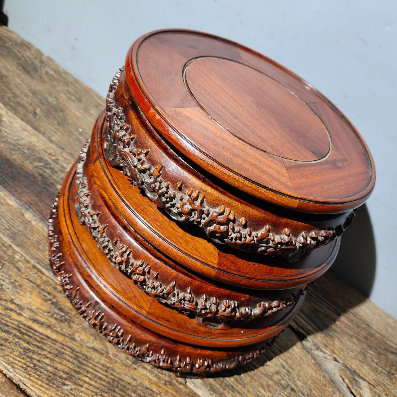 Chinese antique rosewood phoenix flower table