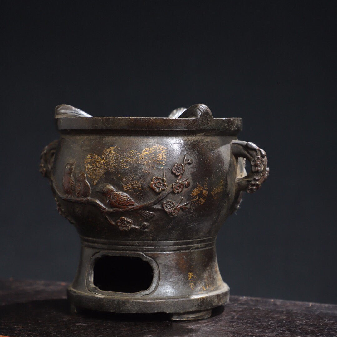 Chinese Antique [Joyful Eyebrow] Charcoal Stove