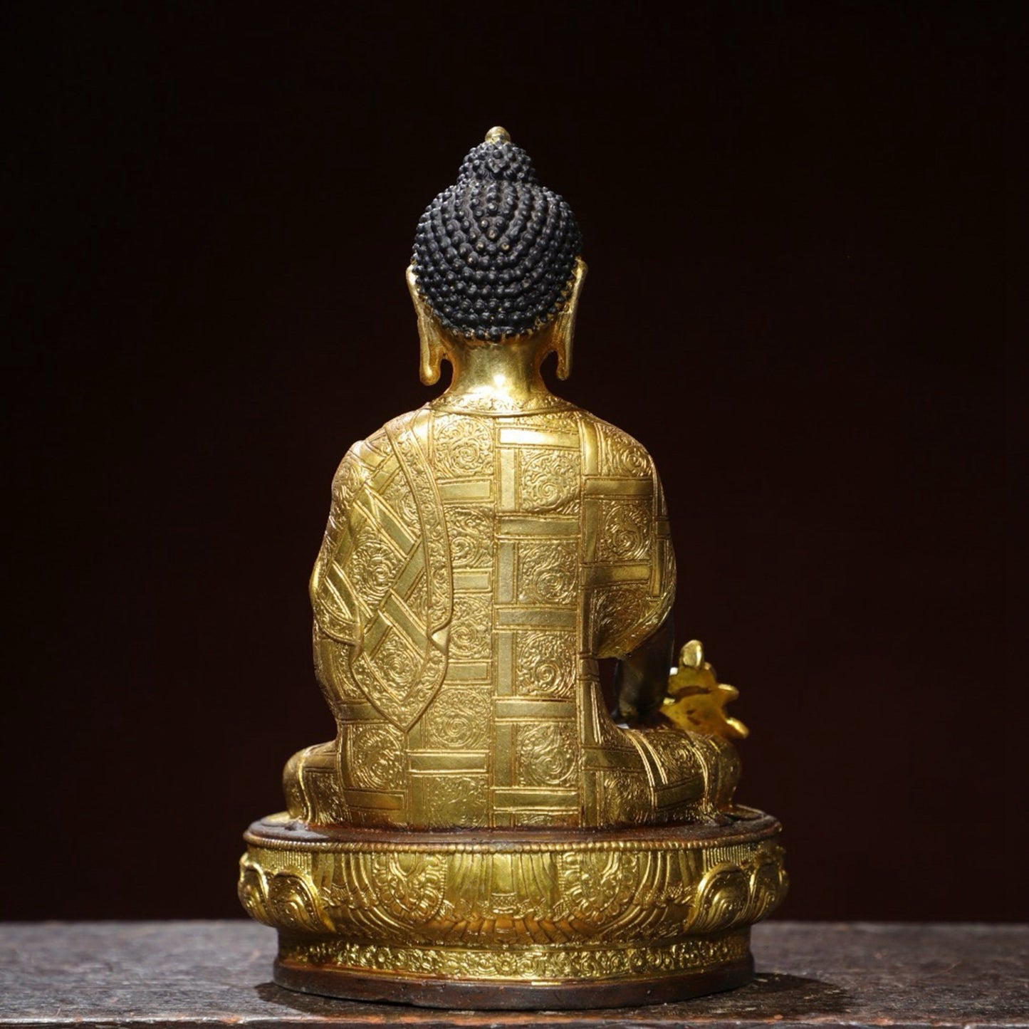 Bronze painted Buddha statue of Sutra Vajra