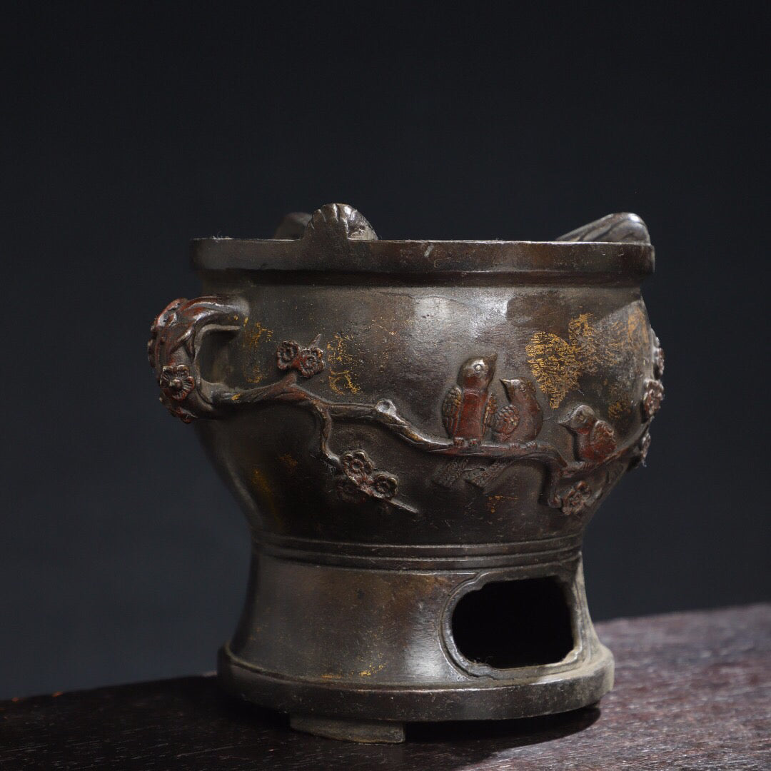 Chinese Antique [Joyful Eyebrow] Charcoal Stove
