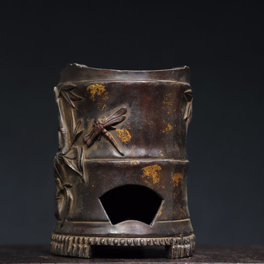 Chinese Antique [Rising Day by Day] Charcoal Stove