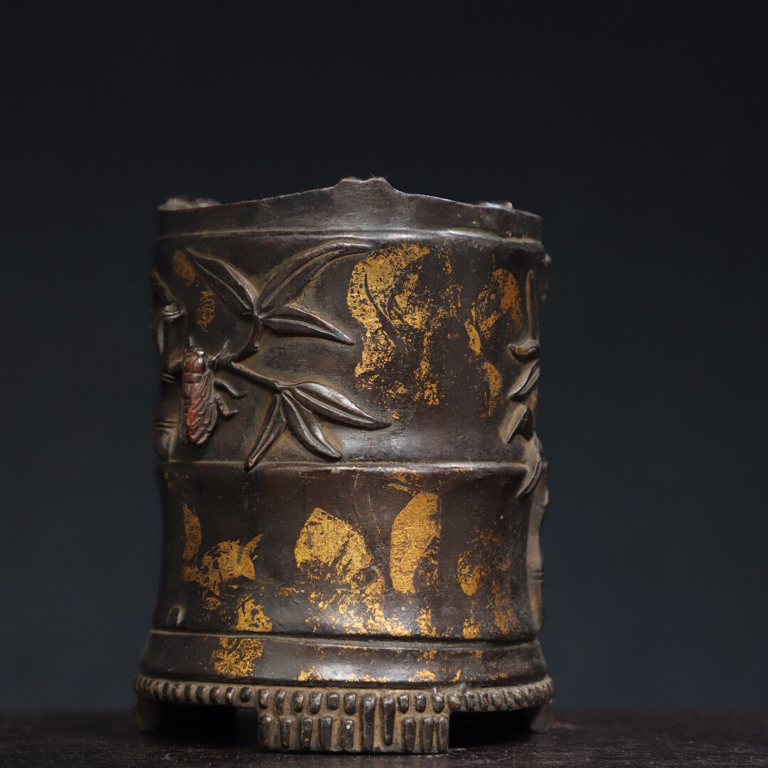Chinese Antique [Rising Day by Day] Charcoal Stove