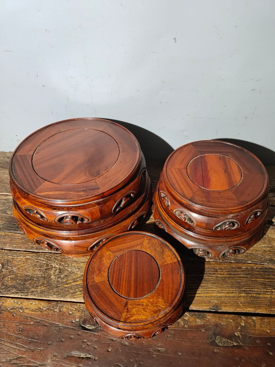 Chinese antique rosewood phoenix flower table