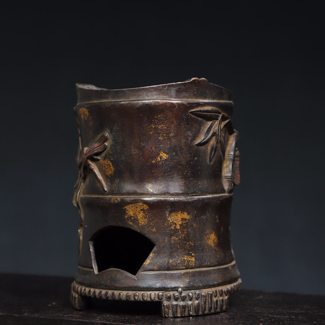 Chinese Antique [Rising Day by Day] Charcoal Stove