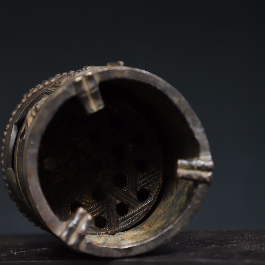 Chinese Antique [Rising Day by Day] Charcoal Stove